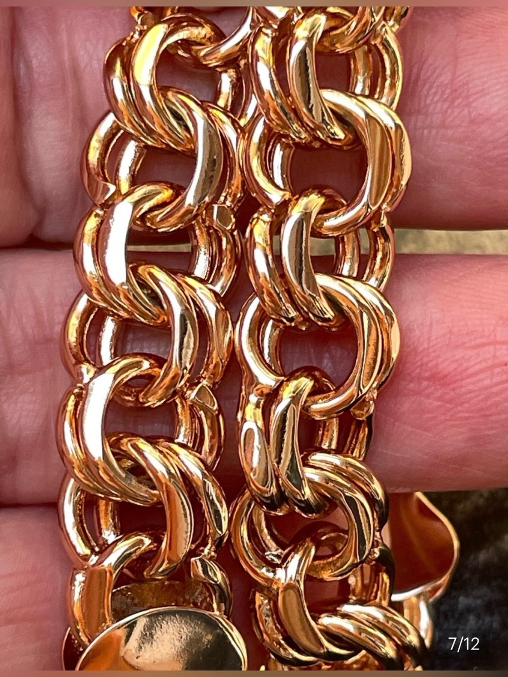 8.5” Bismark Gold-Tone Women’s Chain Bracelet 18k